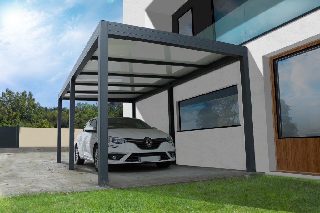 Installation de carport aluminium - Conception d'un abri de voiture sur mesure - LUMISUN PRO